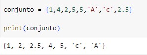 Conjuntos entre as coleções em Python