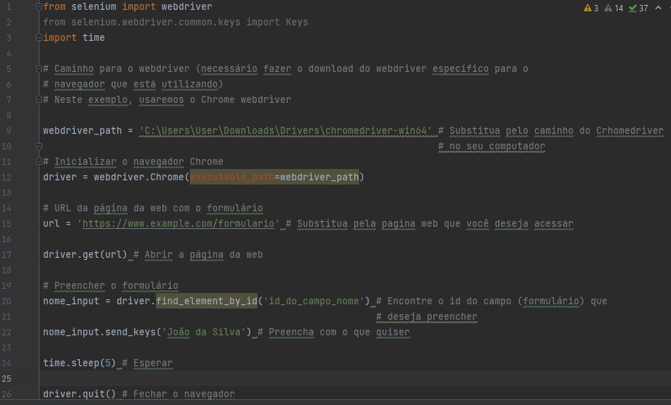 Exemplo de automação web com Python